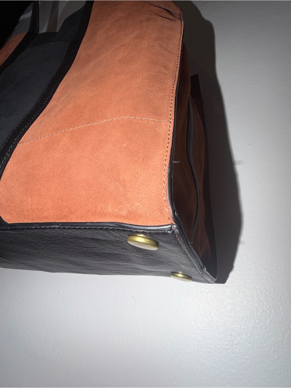 Fossil Carmen Leather & Suede Tote Bag - Picture 11 of 16